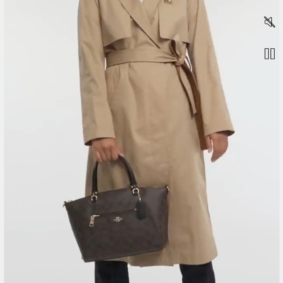 New Coach Prairie Satchel In Signature Canvas Brown/Black Style B2157- F79998 - Picture 15 of 16